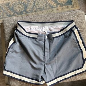 Reiss Light Blue Athletic Shorts with Navy & Cream Trim (XL)